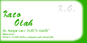 kato olah business card